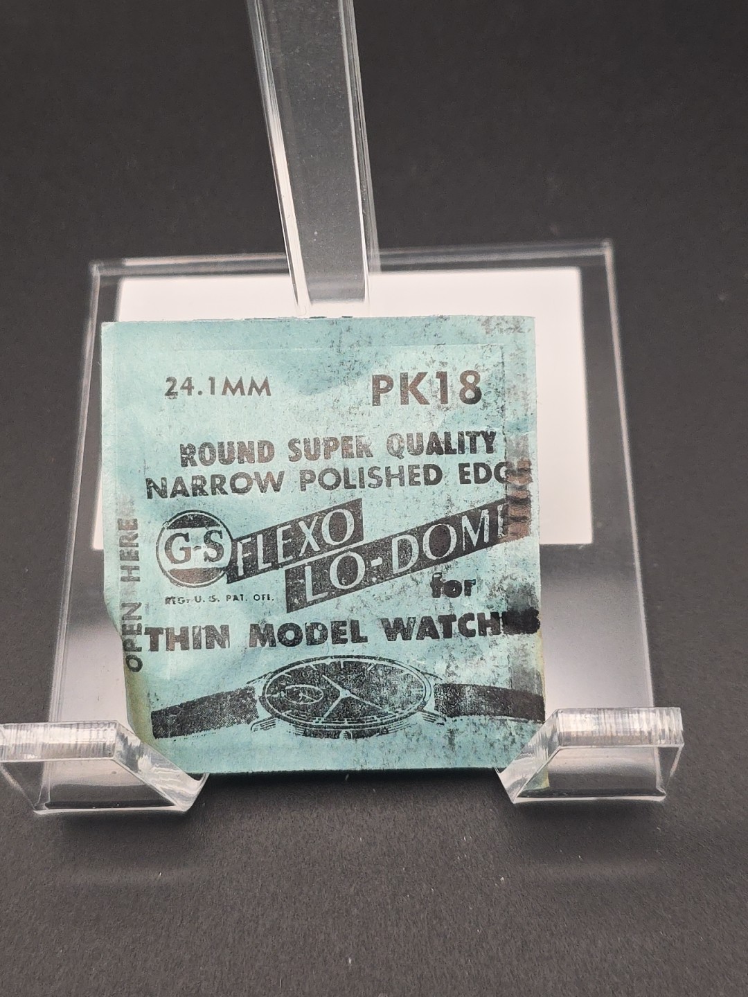 G-S Watch Crystal PK18 24.1mm Lo Dome