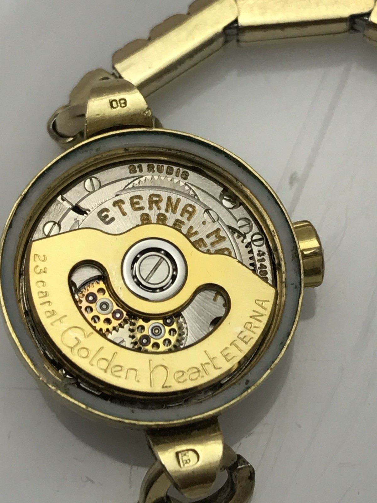 Eterna-Matic, “23 Karat Golden Heart”, “21 Rubie”, Ladies Watch RARE Collectible
