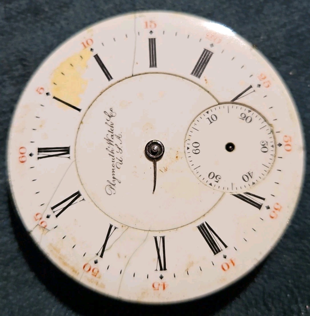 Illinois Plymouth 16s 17j Getty Hunter Lever Set Pocket Watch Movement