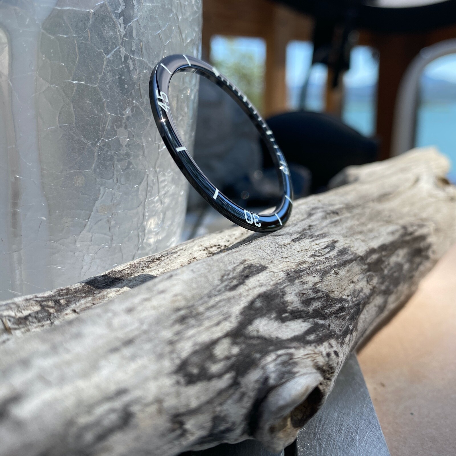 Ceramic Black “Fifty Five Fathoms” Bezel Insert for Seiko SKX SRPD ~ US Seller