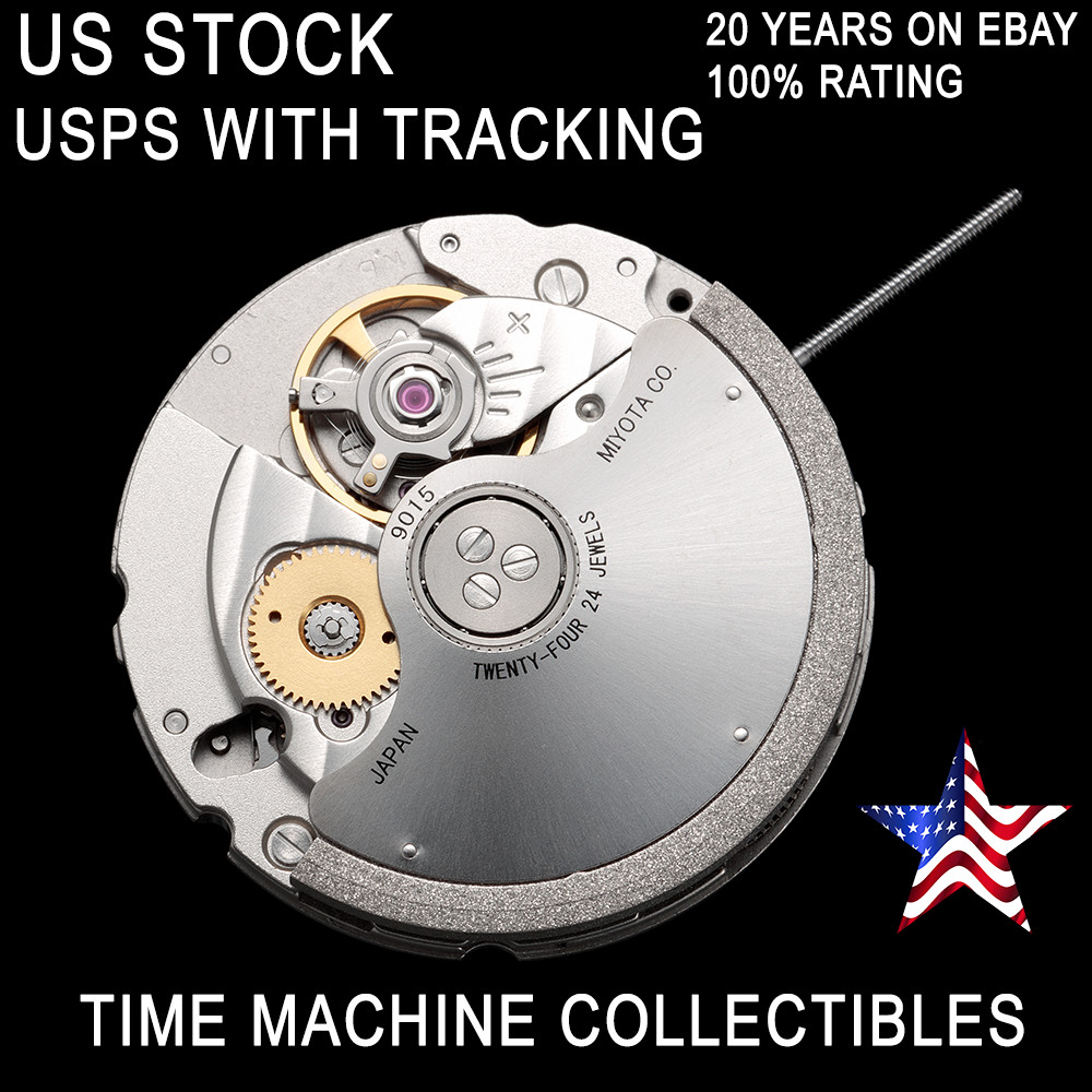 CASE OF 25 (Twenty Five) Miyota 9015 Automatic Movements USA STOCK! ($65 ea!)