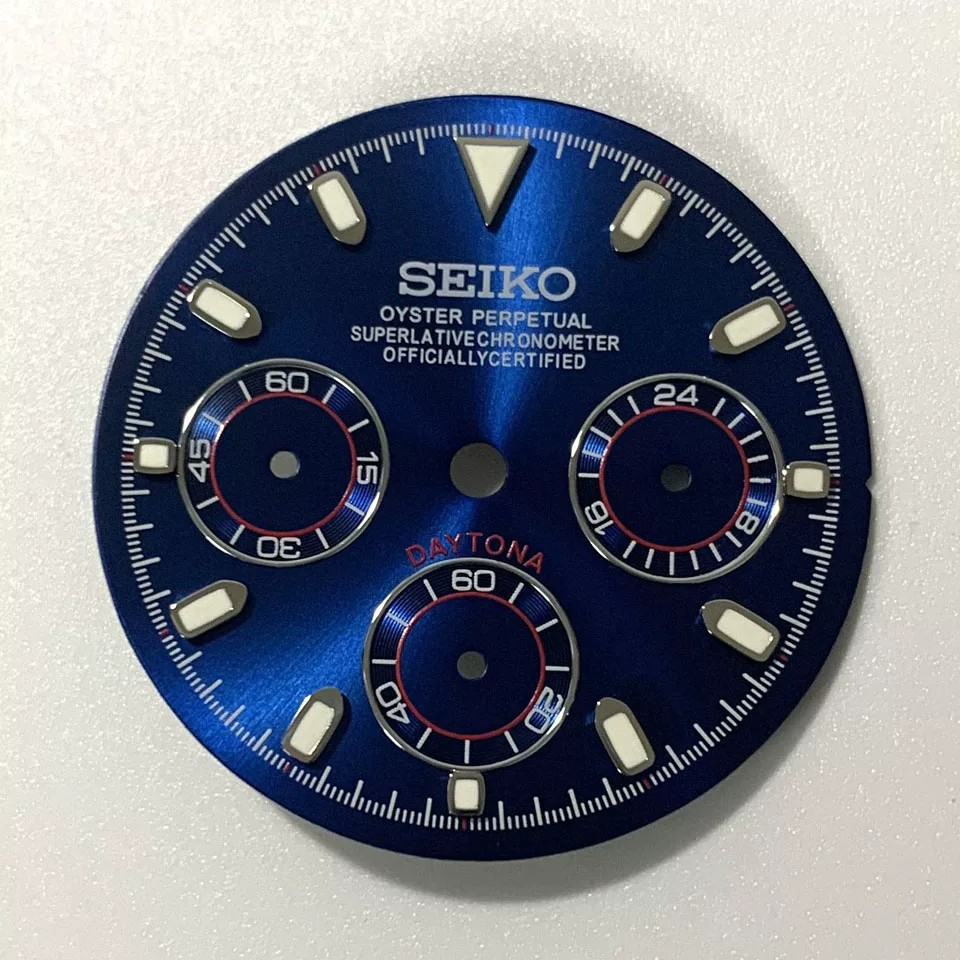 29.5mm Multifunctional Watch Dial Green Luminous for VK63 Movement Accessories