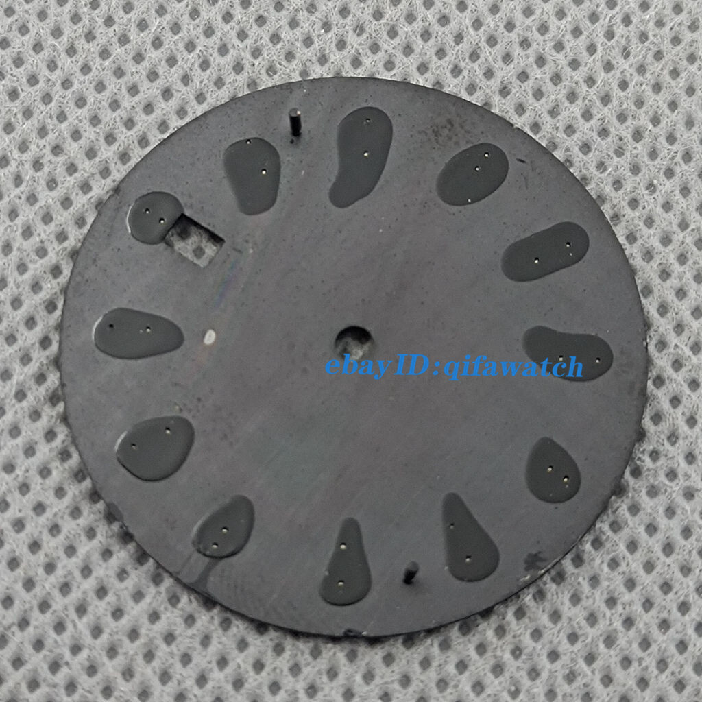 32mm Luminous black blue green Watch Dial date Fit NH35 NH35A automatic Movement