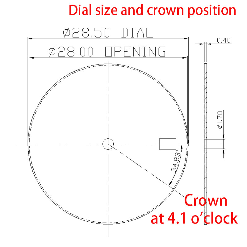 Seiko turtle Brushed watch case Chapter Ring For NH35 nh36 Movement 28.5mm Dial
