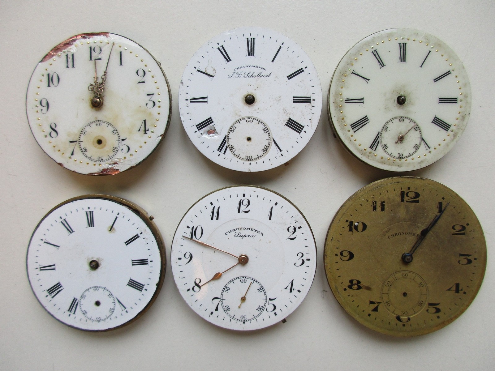 Pocket vintage watch movements – ø 40.5 – 43.2 mm – for use of parts