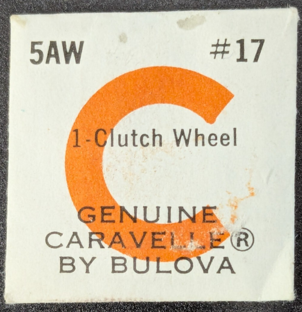 NOS NEW Genuine Bulova Caravelle Cal. 5AW – Clutch Wheel Vintage Watch Part #17