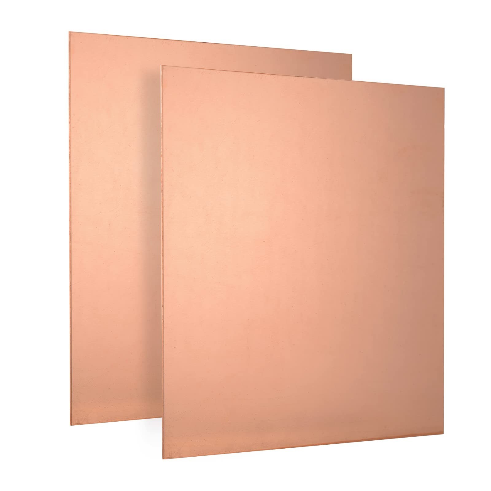 2 Pieces Pure Copper Sheet Plate 6×6 inches, 24 Gauge, Metal for Industry Sup…