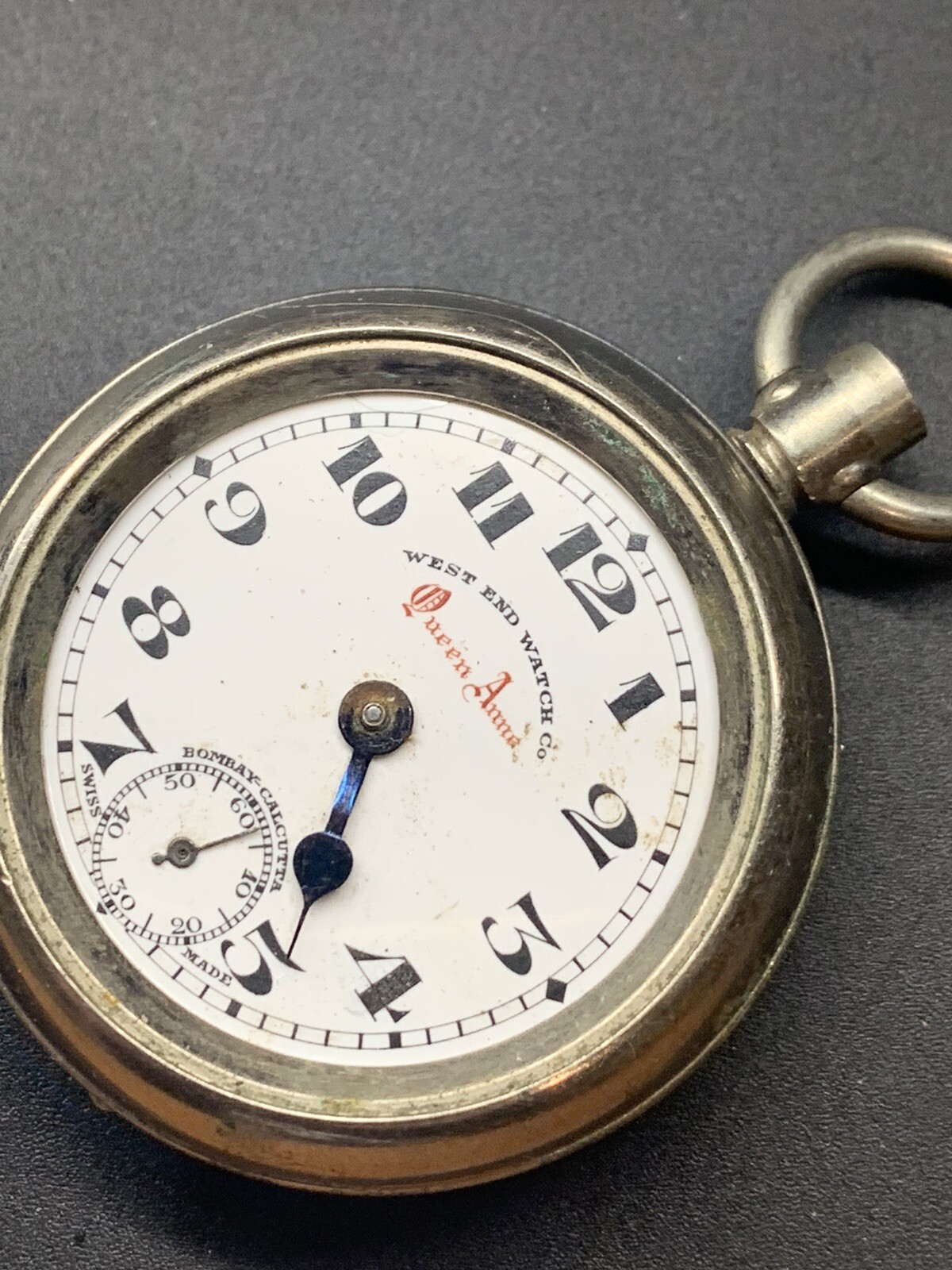 West end company Queen Annie Pocket Watch Enamel Dial For Spares