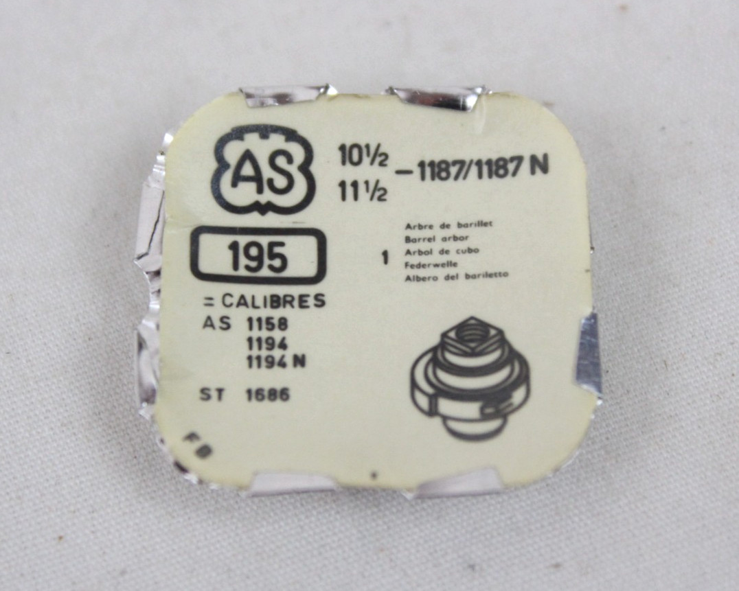 New Barrel Arbor Ebauches S.A. Watch Part AS 195 10.5 11.5 1187 N Calibres 1158