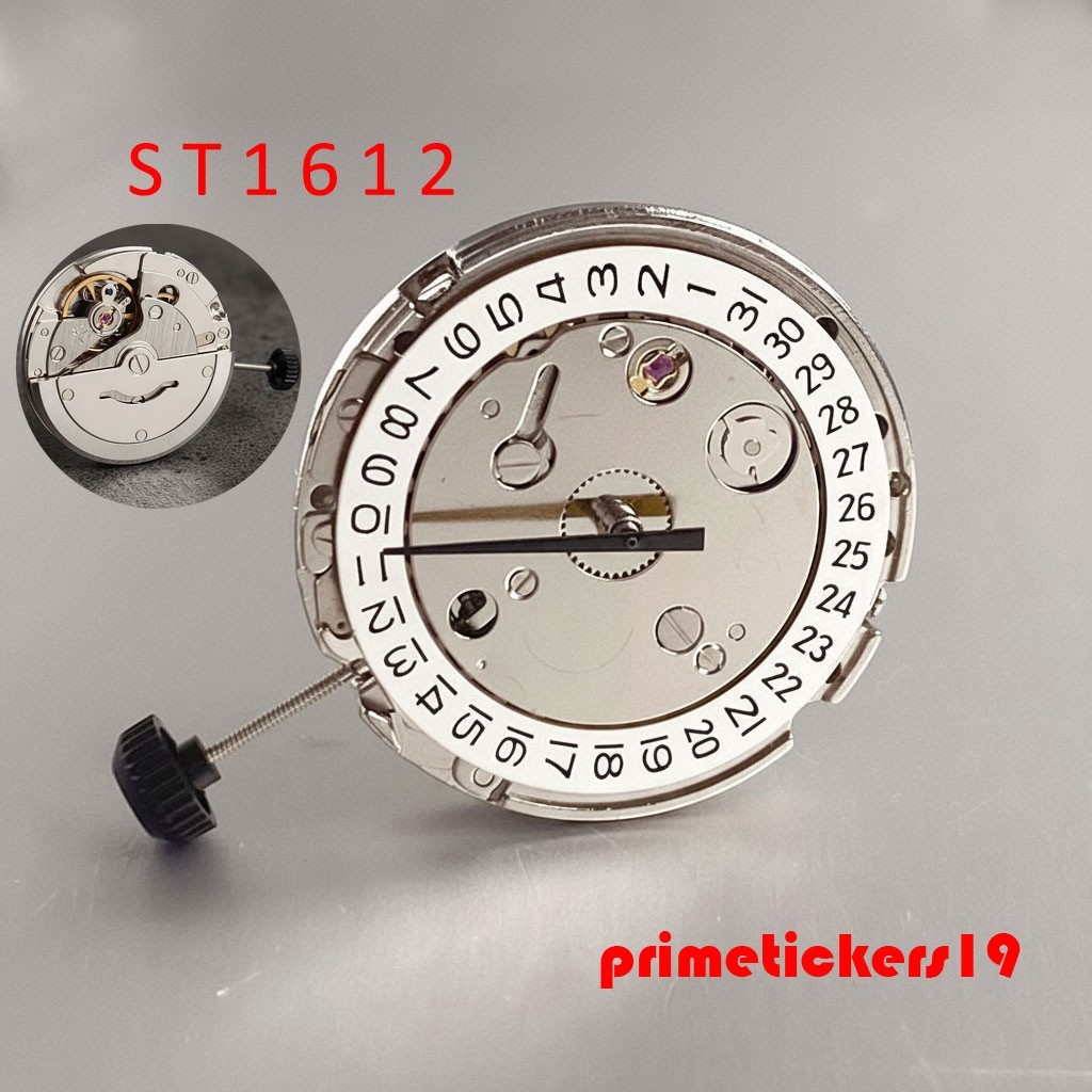 ST1612 Mechanical 21 Jewels Automatic Watch Movement Date 21600VPH High Accuracy