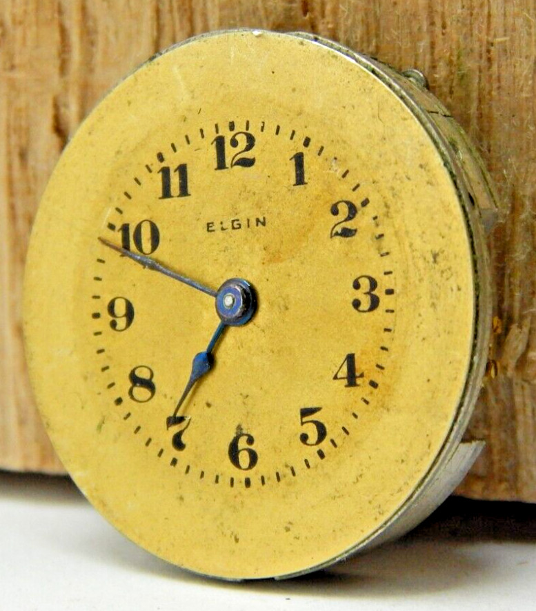Vintage 1920 Elgin 447 model 4 7 jewel 10/0 size openface pocket watch movement