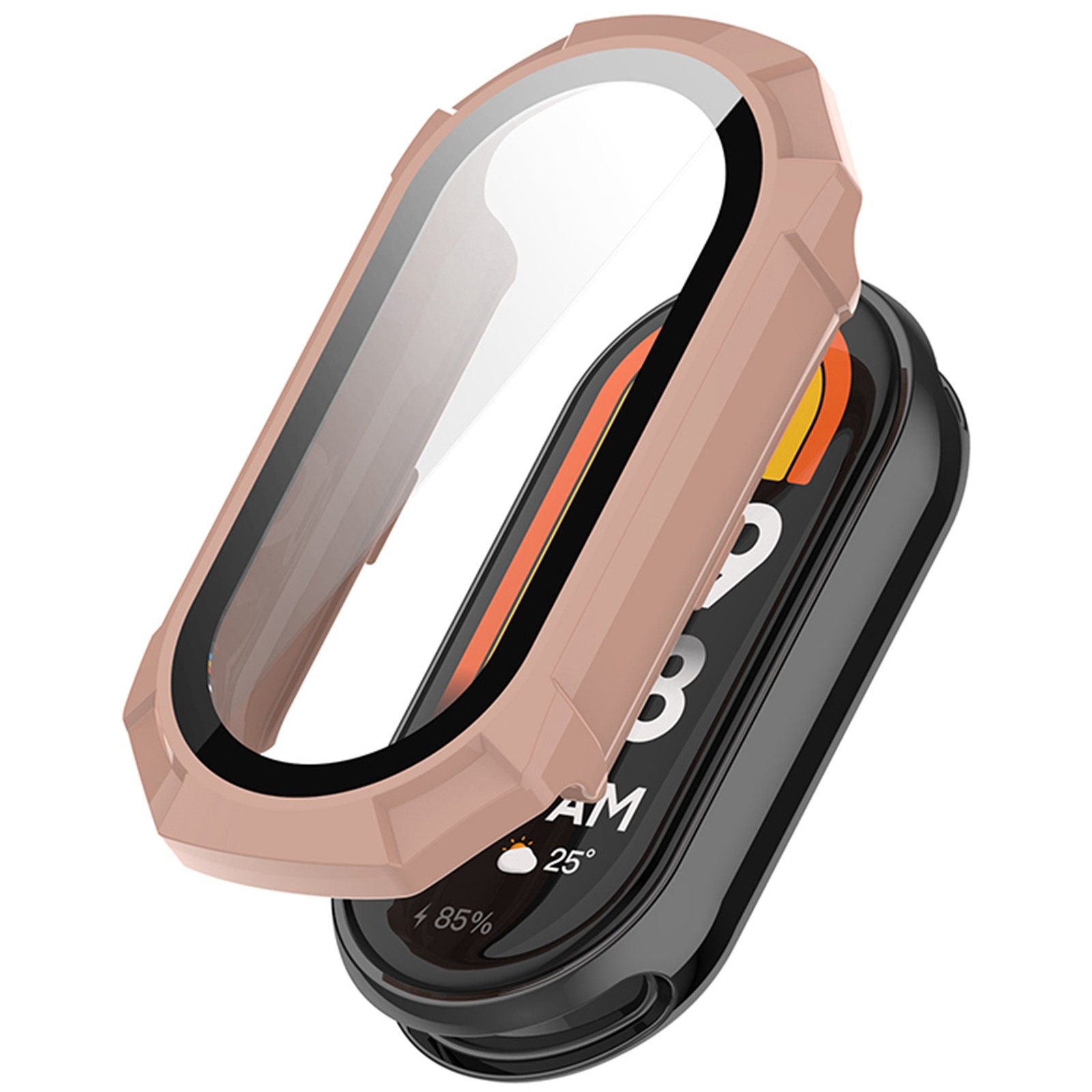 Shell Film Integrated PC + Tempered Film Watch Protective Case for Xiaomi Band8