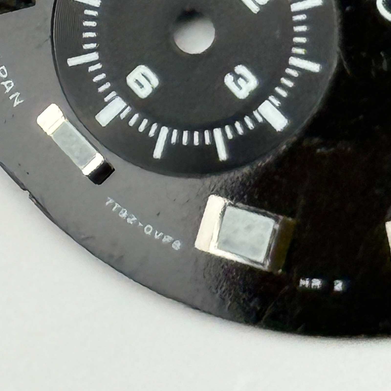 Seiko 7T92-0VF8 Watch Dial Chronograph 100M Black Spare Parts Repair 29.9mm