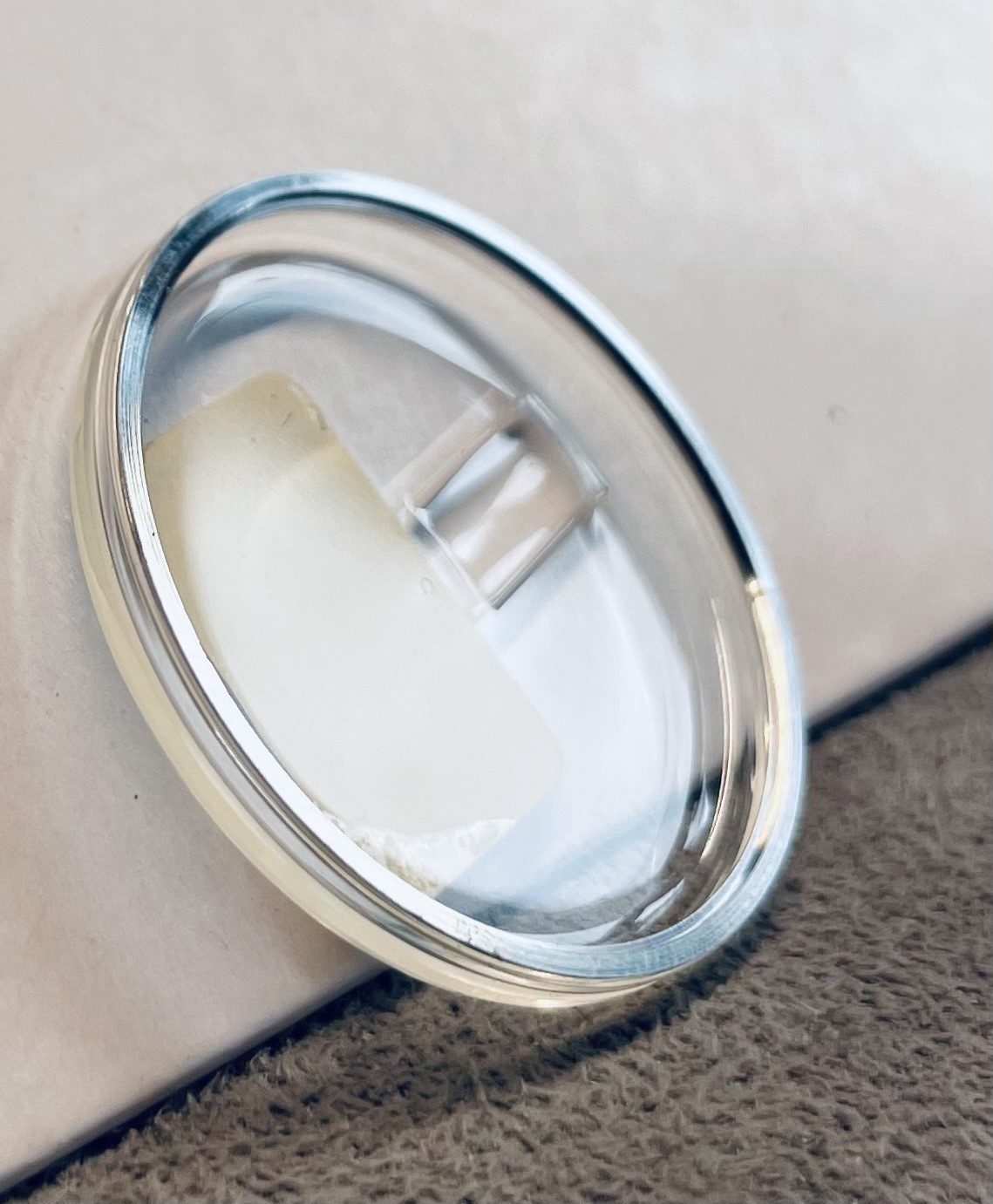 OMEGA Watch Crystal White Ring 166-036 Calendar Date Loupe 5123