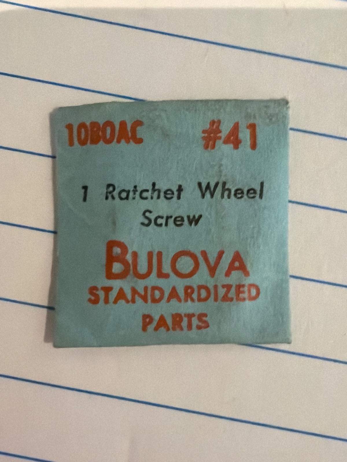 Bulova Watch #41 Ratchet Wheel Screw – Various Calibers W/O Original Package