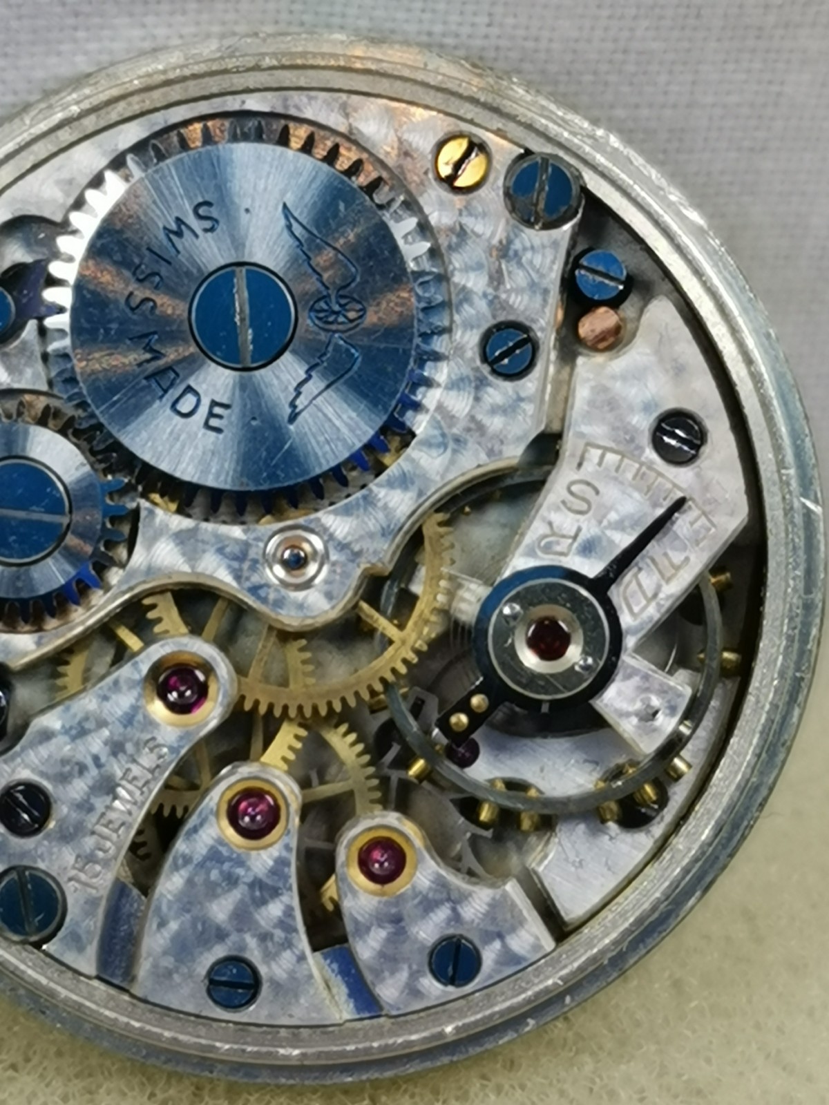 Rotary Federal 15J. Cal. 8/440 Swiss Gents Movement Parts/ Repair!