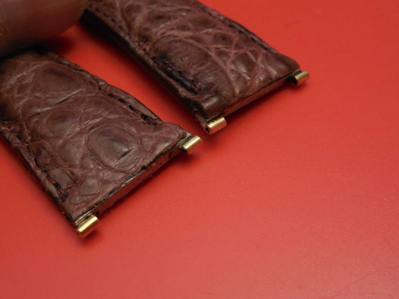 CUSTOM HAND MADE 34MM CROCODILE DEPLOYMENT STRAP FOR OMEGA 34MM CONSTELLATION