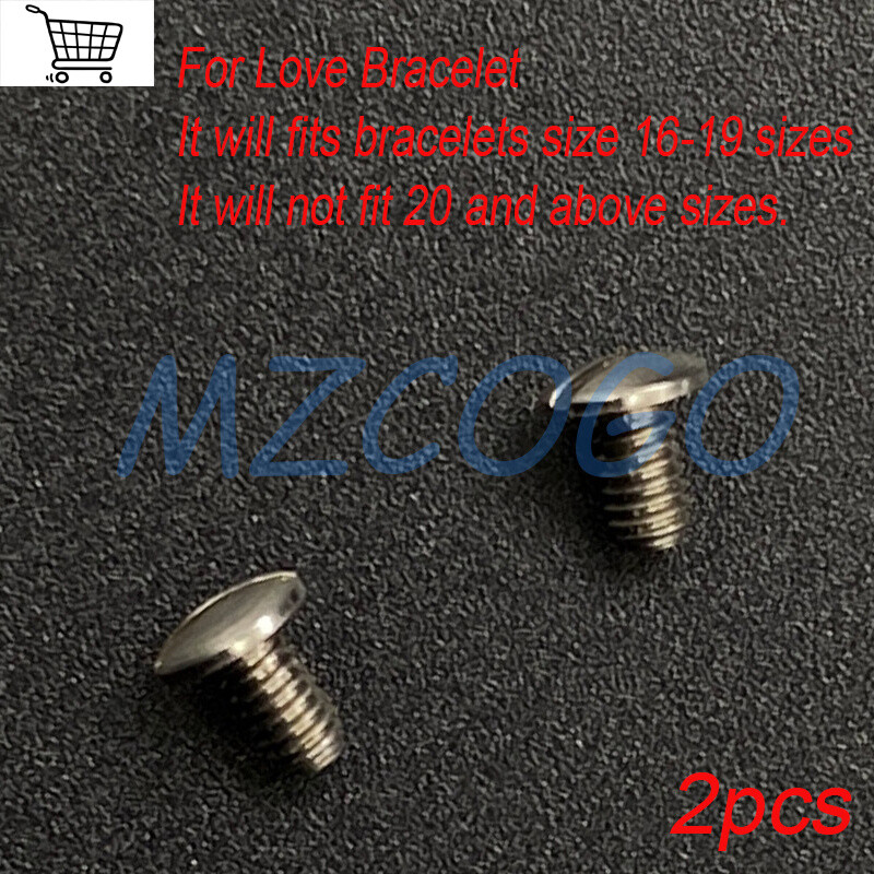1 Pair For C artier Love Bracelet ( 16-19 sizes) Silver Screws Replacement Parts