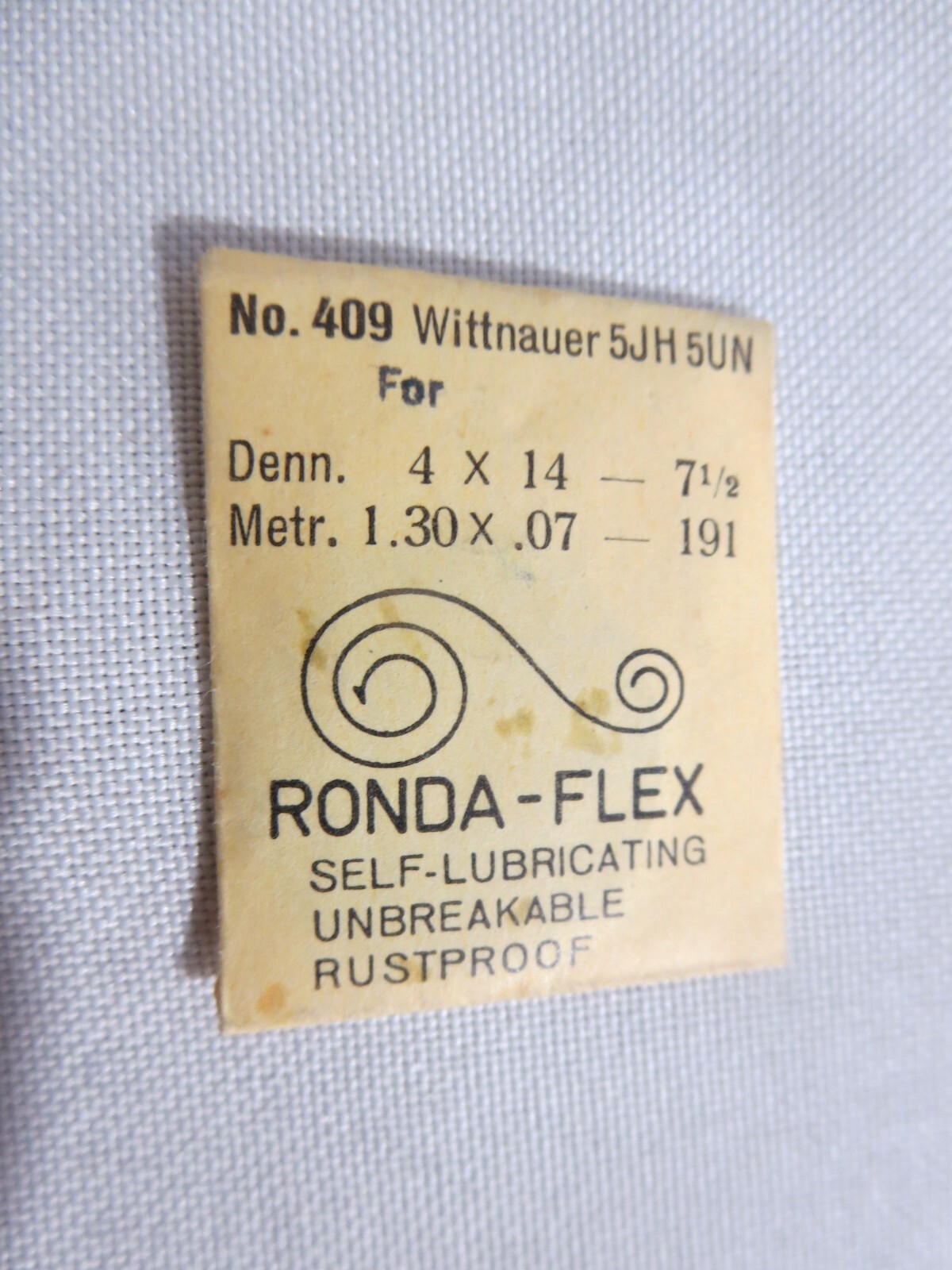 Ronda-Flex Mainspring No. 409 Wittnauer 5JH5UN Germany