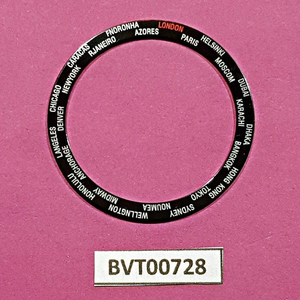 NEW SEIKO WORLD TIME BEZEL INSERT DIVERS WATCH 7002 / 6309 / 7S26 WATCH BVT00728