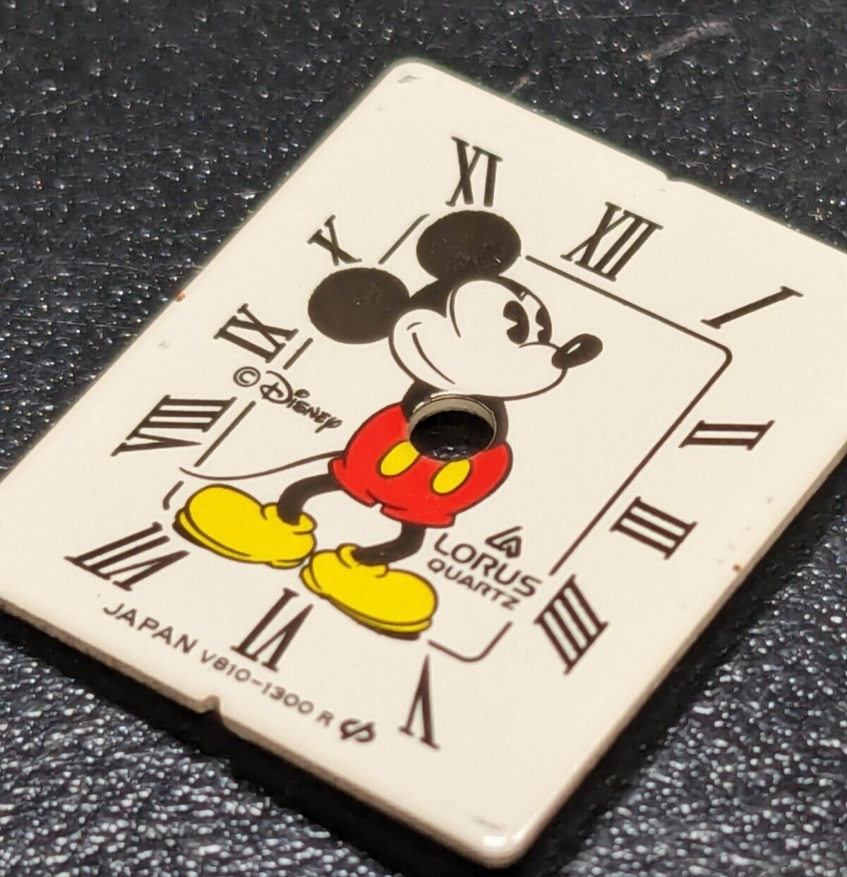 Vintage Lorus V810-5000 1300R Mickey Mouse Tank Watch Dial
