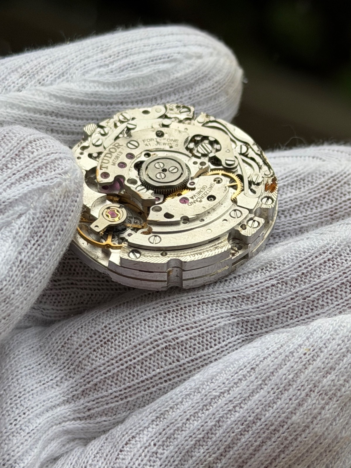 TUDOR Chrono DAMAGED MT5813 MainPlate & Movement For parts or restore