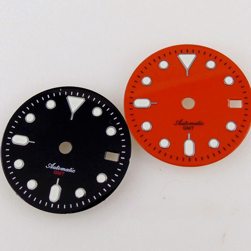 29mm Sterile Watch Dial Face For NH34A NH34 GMT Automatic Movement Date Luminous
