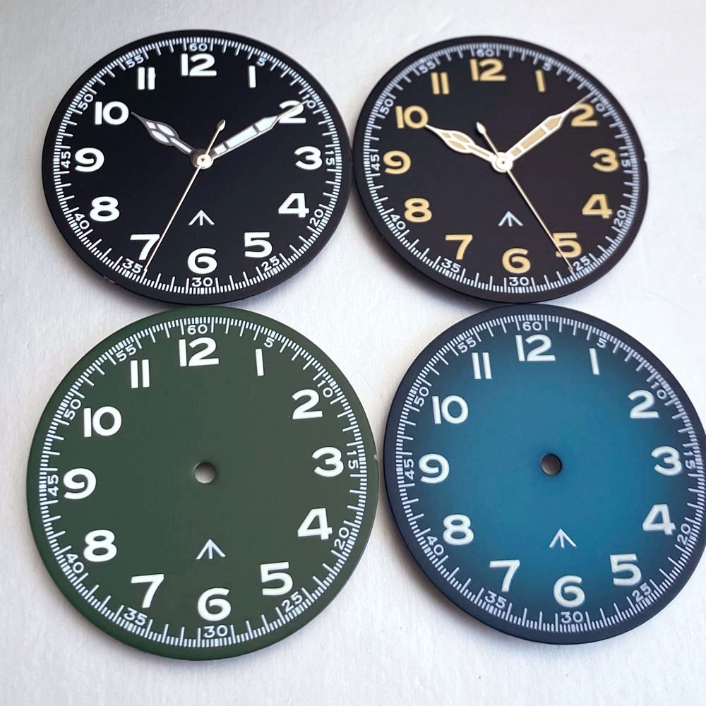 Luminous Green Blue 29mm Watch Dial Face fit NH35 PT5000 VH31 Miyota Dive Watch
