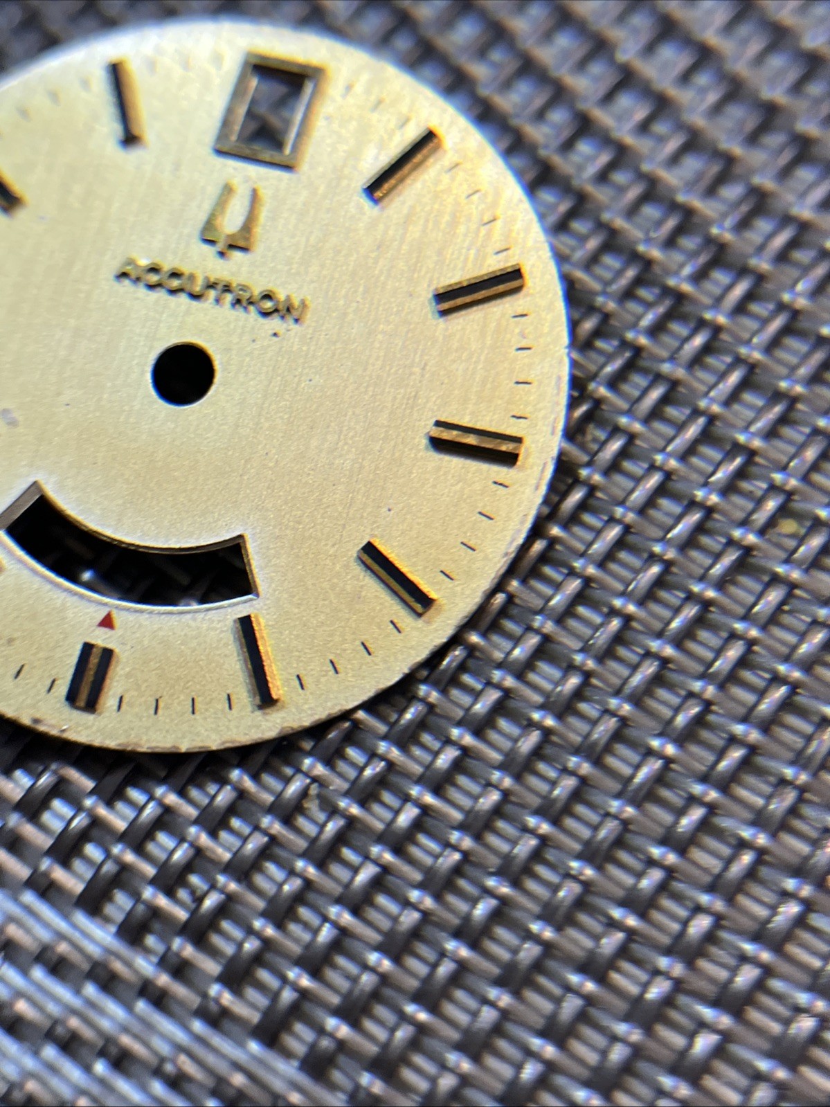 Vtg Bulova Accutron Watch Dial Date Windows Used 1960-1970