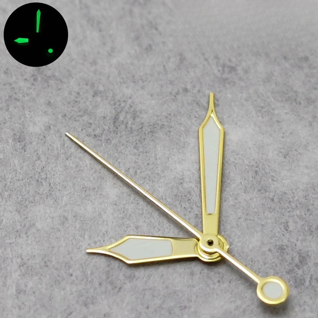 Silver/Gun/Rose Gold/Gold Green Luminous Watch Hands For NH35/NH36/4R/7S