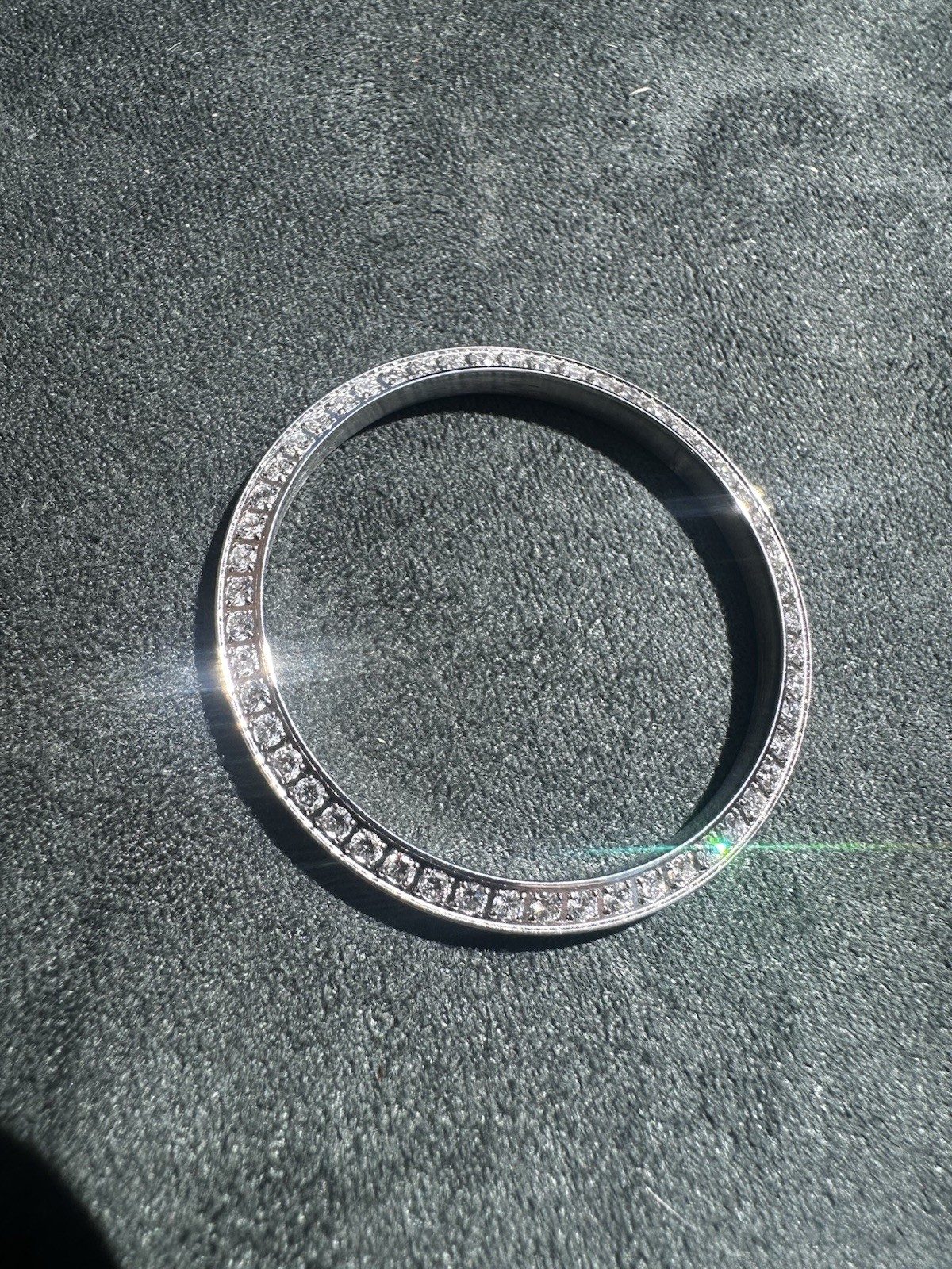 Mens Steel Diamond Bezel For Rolex 36MM 1.10 Cts LAB GROWN Diamonds