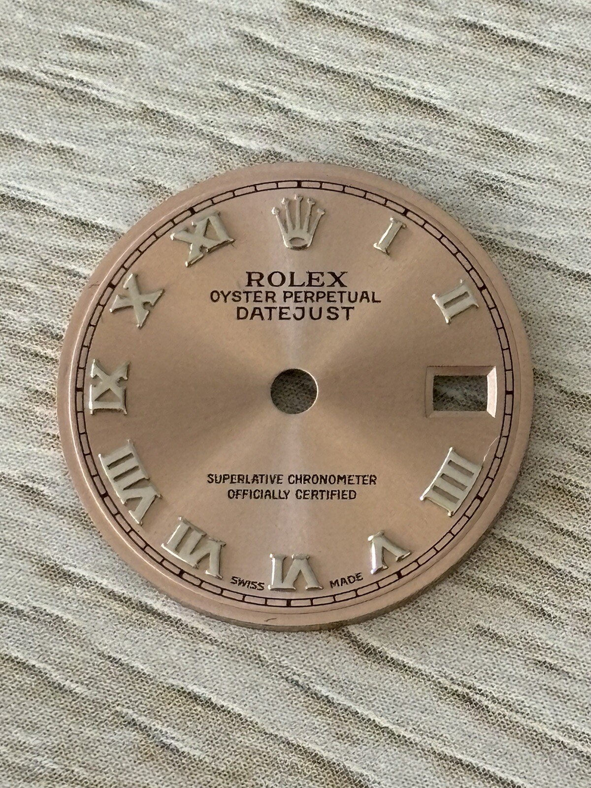 original Rolex Ladies Copper Colored Roman Numeral For Stainless Steel