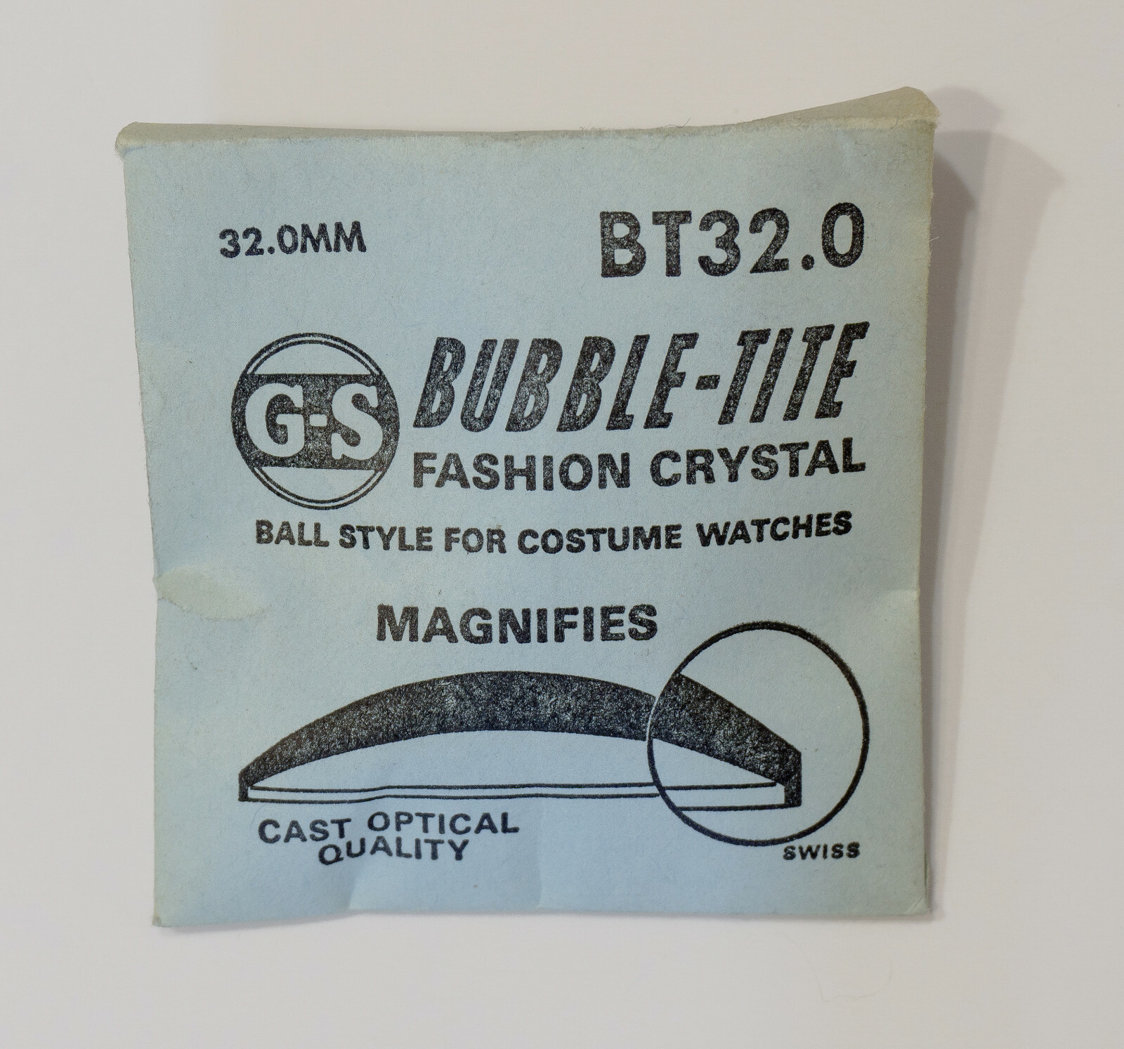 GS BT Bubble Tite Fashion Watch Crystal Magnifies Various Sizes FREE SHIPPING!