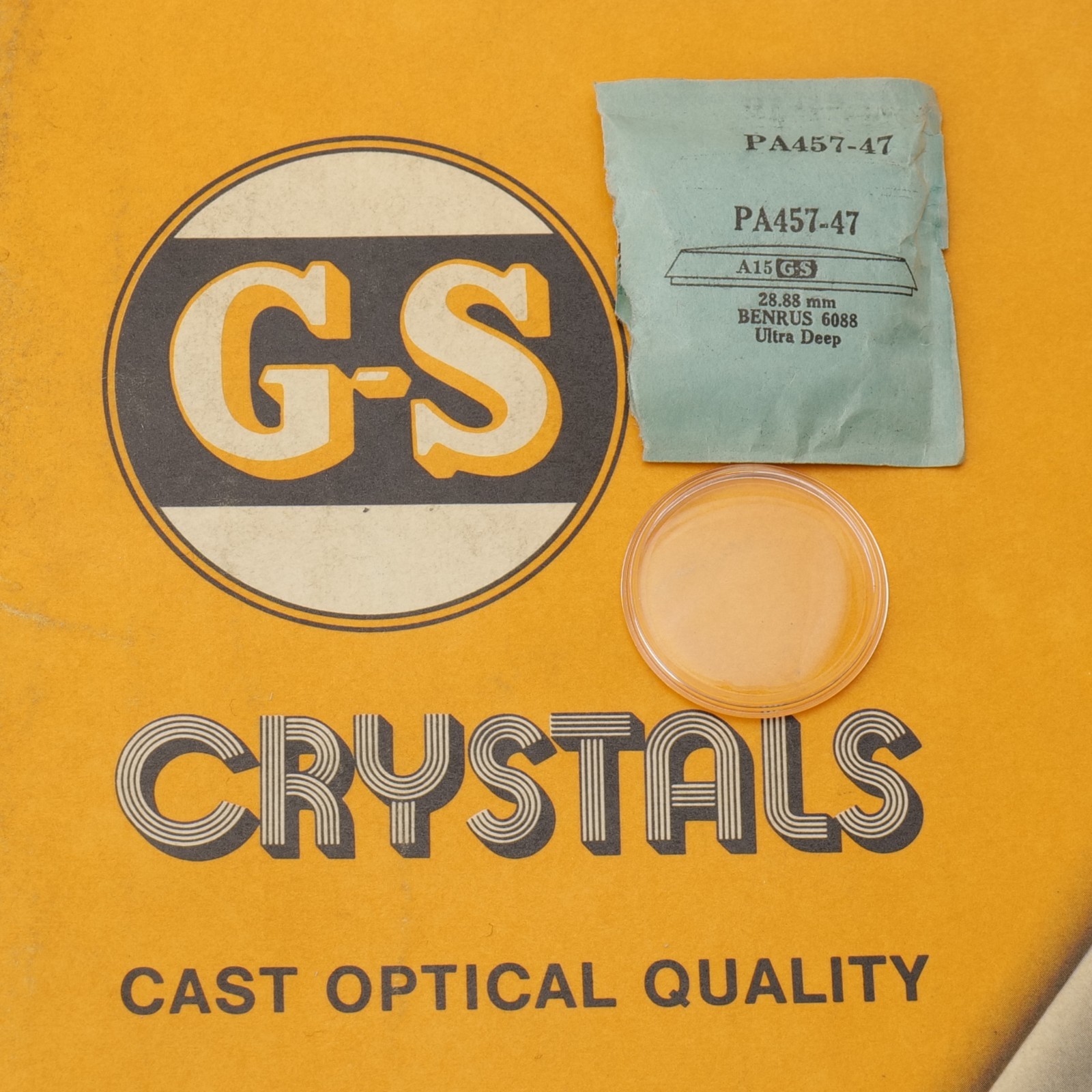 NOS GS Watch Crystal PA457-47 Benrus 6088 28.88mm New Old Stock (PA1D16)