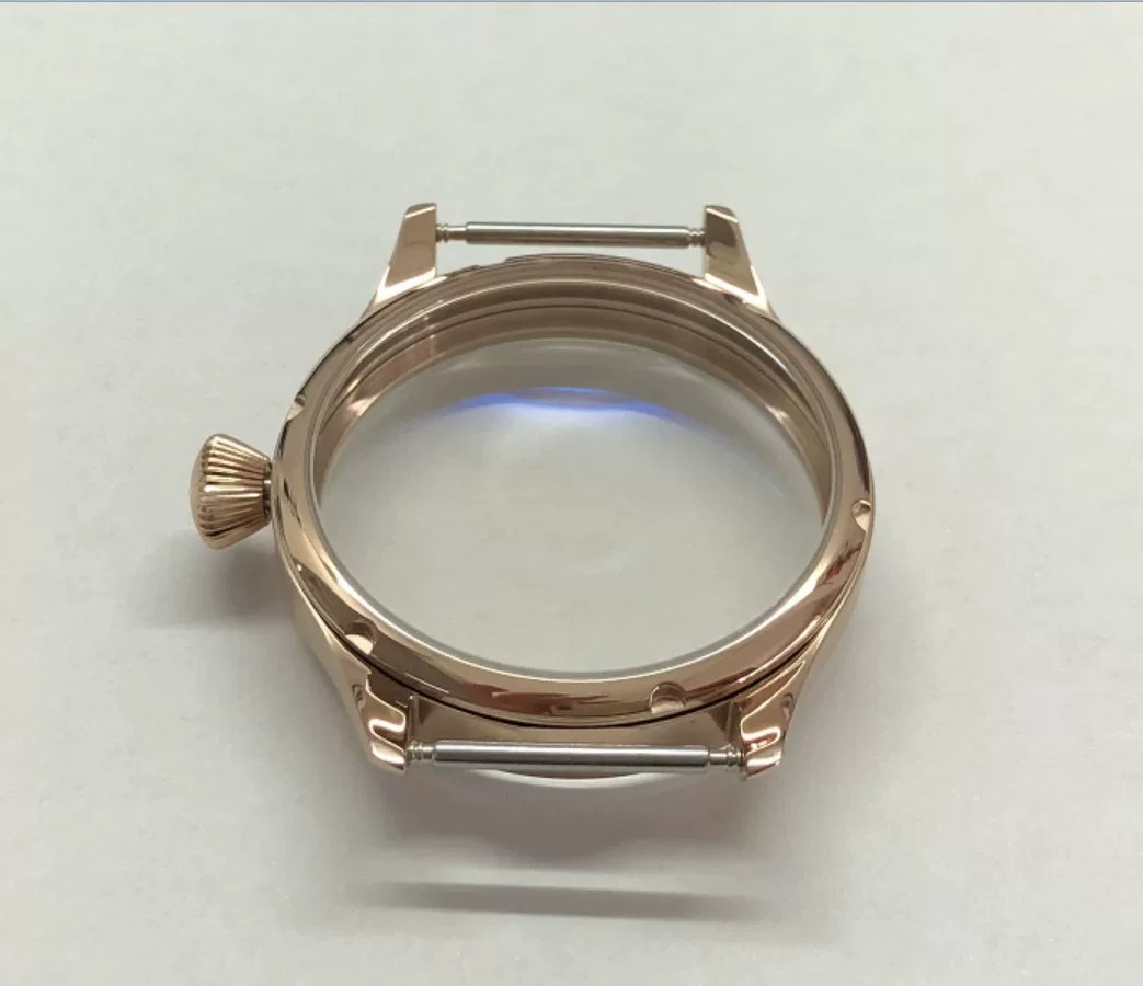 Rose Gold 40mm Pilot Watch Case 316L Steel for ETA6497/6498 ST3600/3621