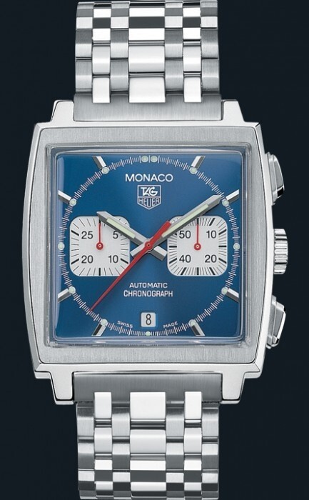 TAG Heuer Monaco blue chronograph dial plastic glass steel surround parts CW2113