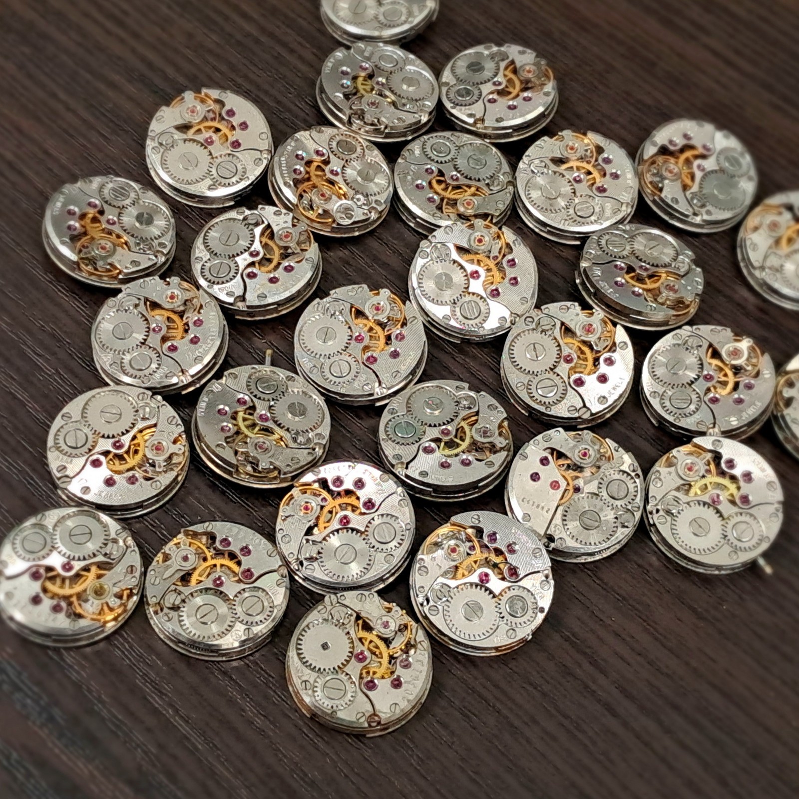 Lot of 12 Chaika 16mm Watch Movements USSR Vintage Soviet Mechanical Parts