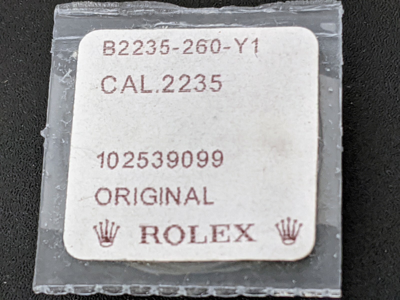 Rolex Caliber: 2235-260 Minute Wheel. Genuine New Factory Sealed Package