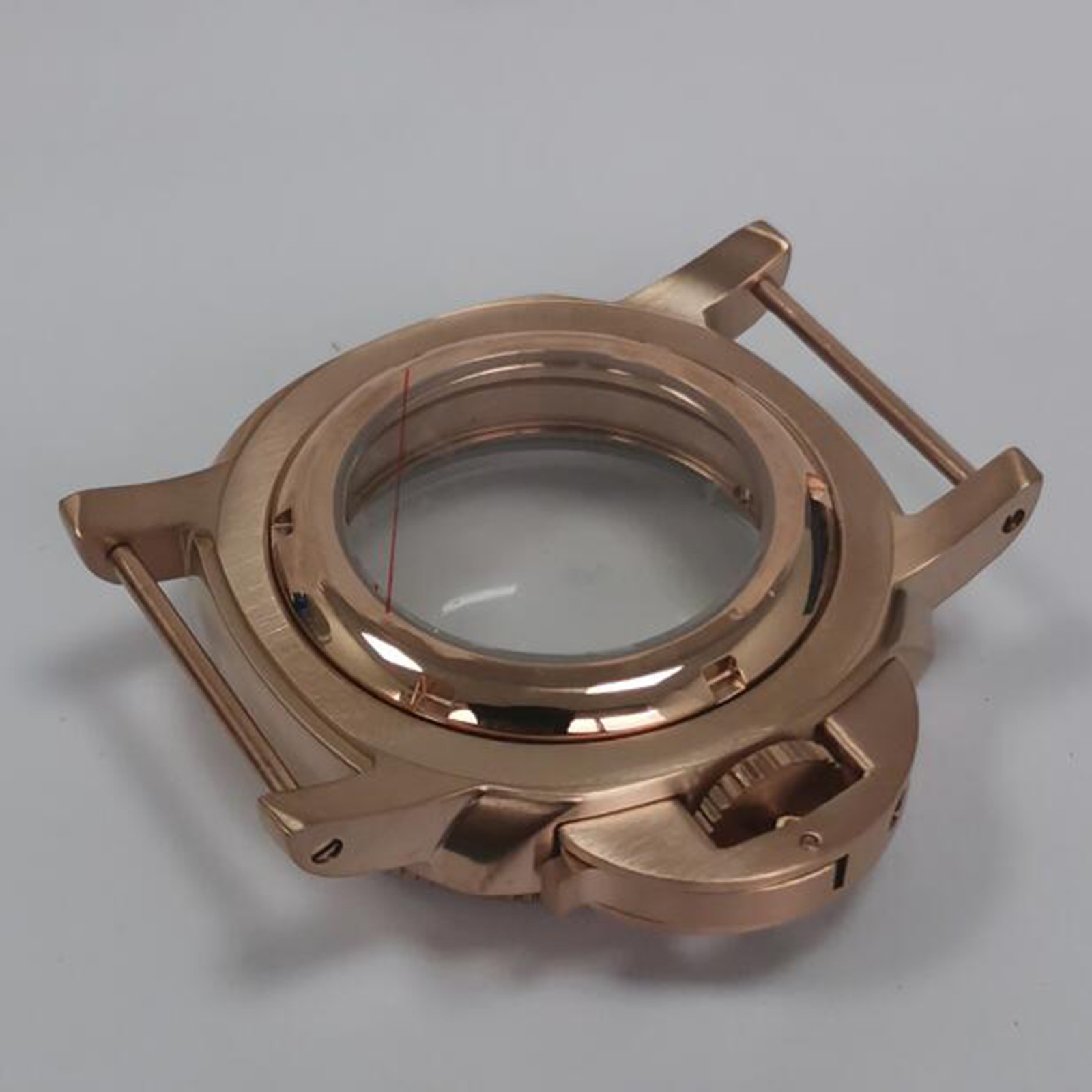 42MM Stainless Steel Watch Case Bezel Green Inner Shadow for NH35/36 Movement