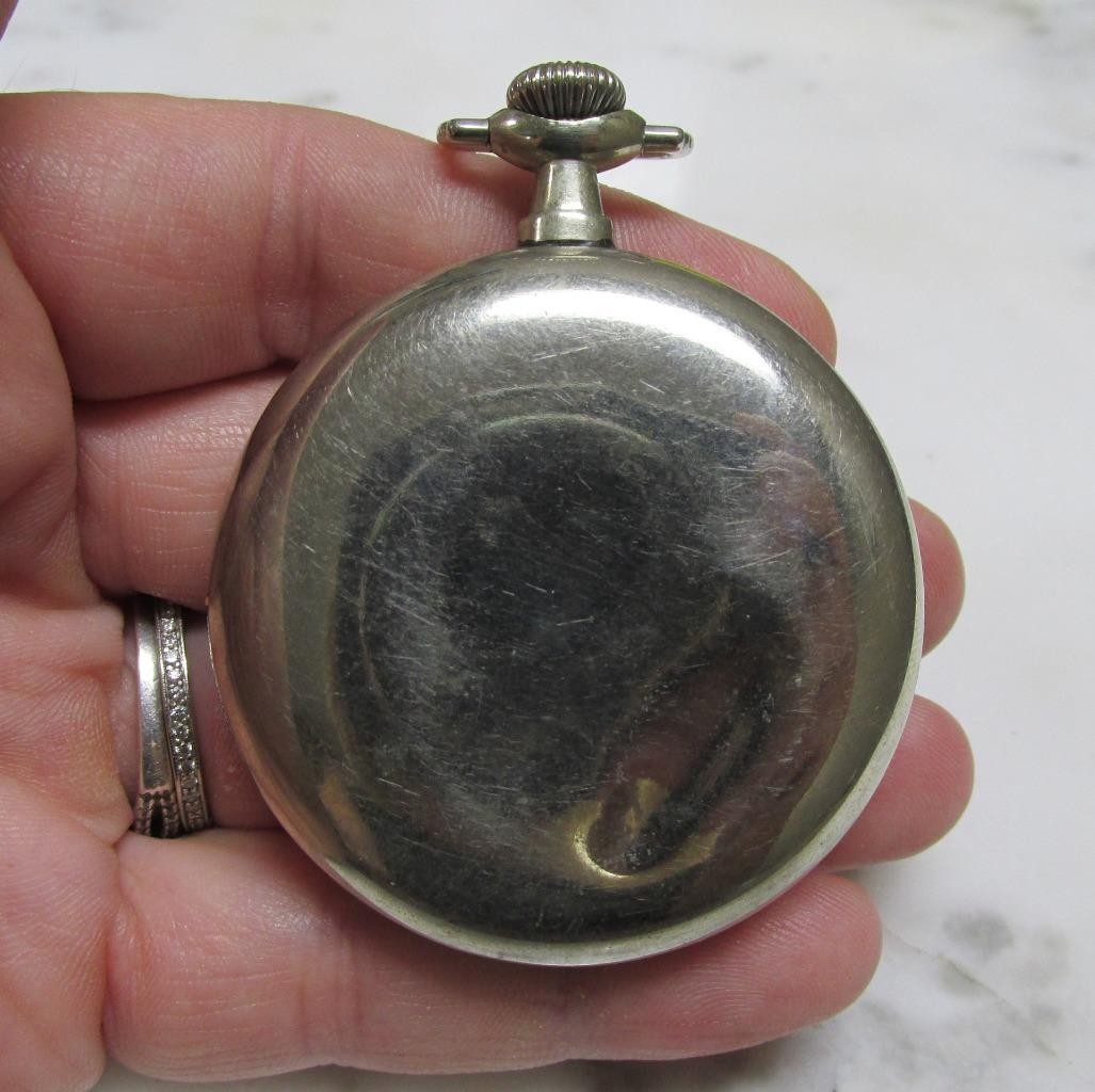 Antique 1914 Hampden Pocket Watch w/ Oresilver Case; 49mm ~ 7J ~ 4-E352