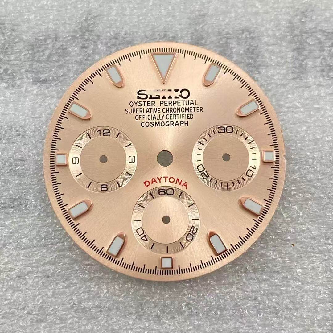 29.5mm Multi-Functional Watch Dial Green Lume for Vk63 Movement Watch Accessorie