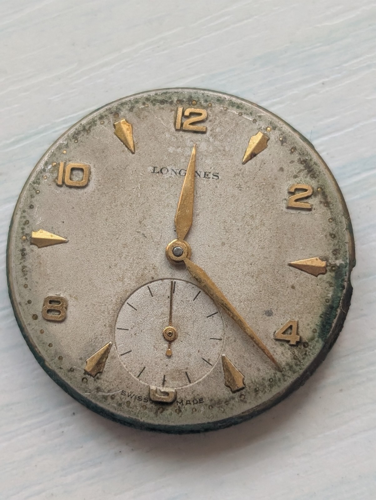 Vintage Longines 12.68Z Mechanical Watch Movement (Spares/Repairs/Good Balance)