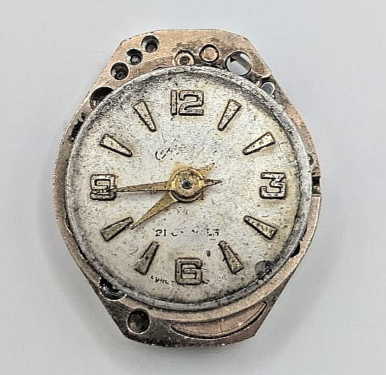 Accurist FHF 60 Manual Wind Watch Movement UNTESTED 21 Jewels Swiss 15.3mm