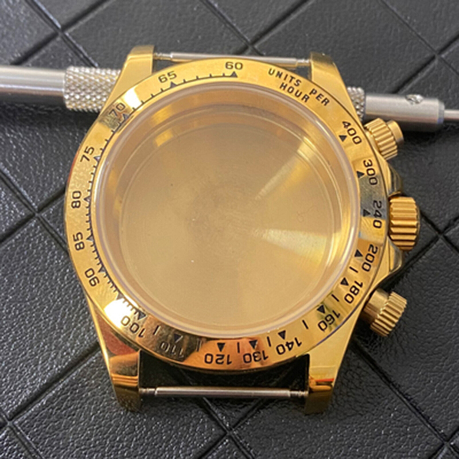 Stainless Steel Watch Case Ceramic Bezel Watch Strap for VK63 Movement Parts