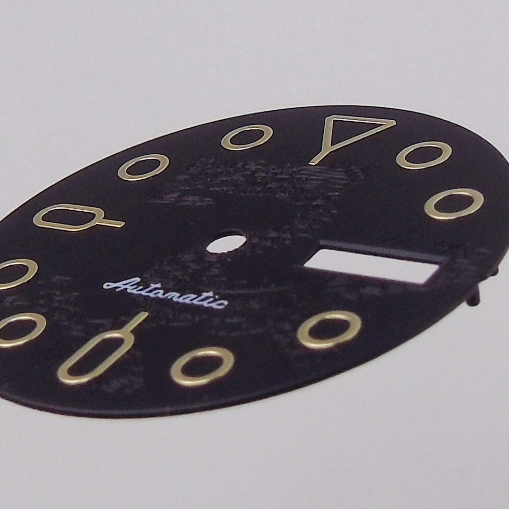 29mm Black Golden marks Dial Dragon Print Fit SKX Style NH36 NH36A movement