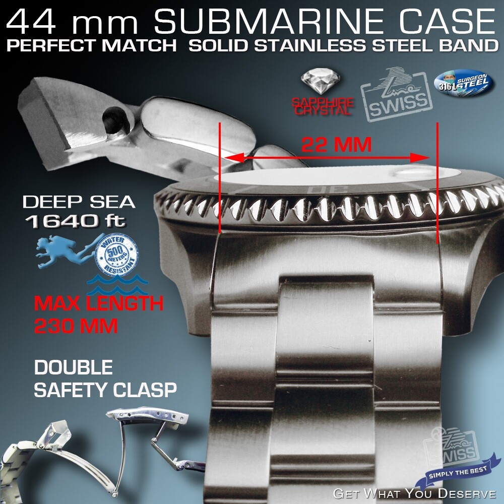 SET: CASE+ BAND SUBMARINER, DEEP SEA, 500 M,1640ft. VALVE ETA 2824/36, SW200/220