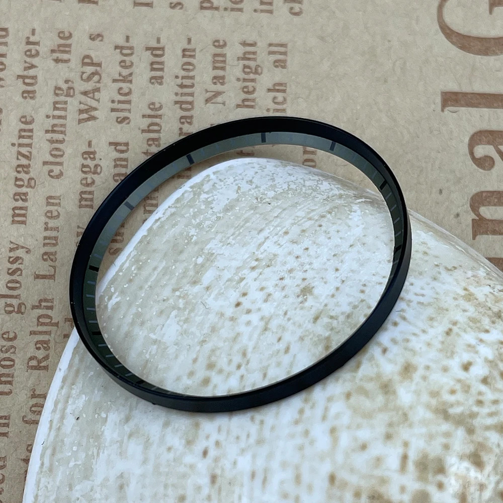 30.5mm Watch Chapter Ring Brass Black White Grey Green Double Color For SKX007