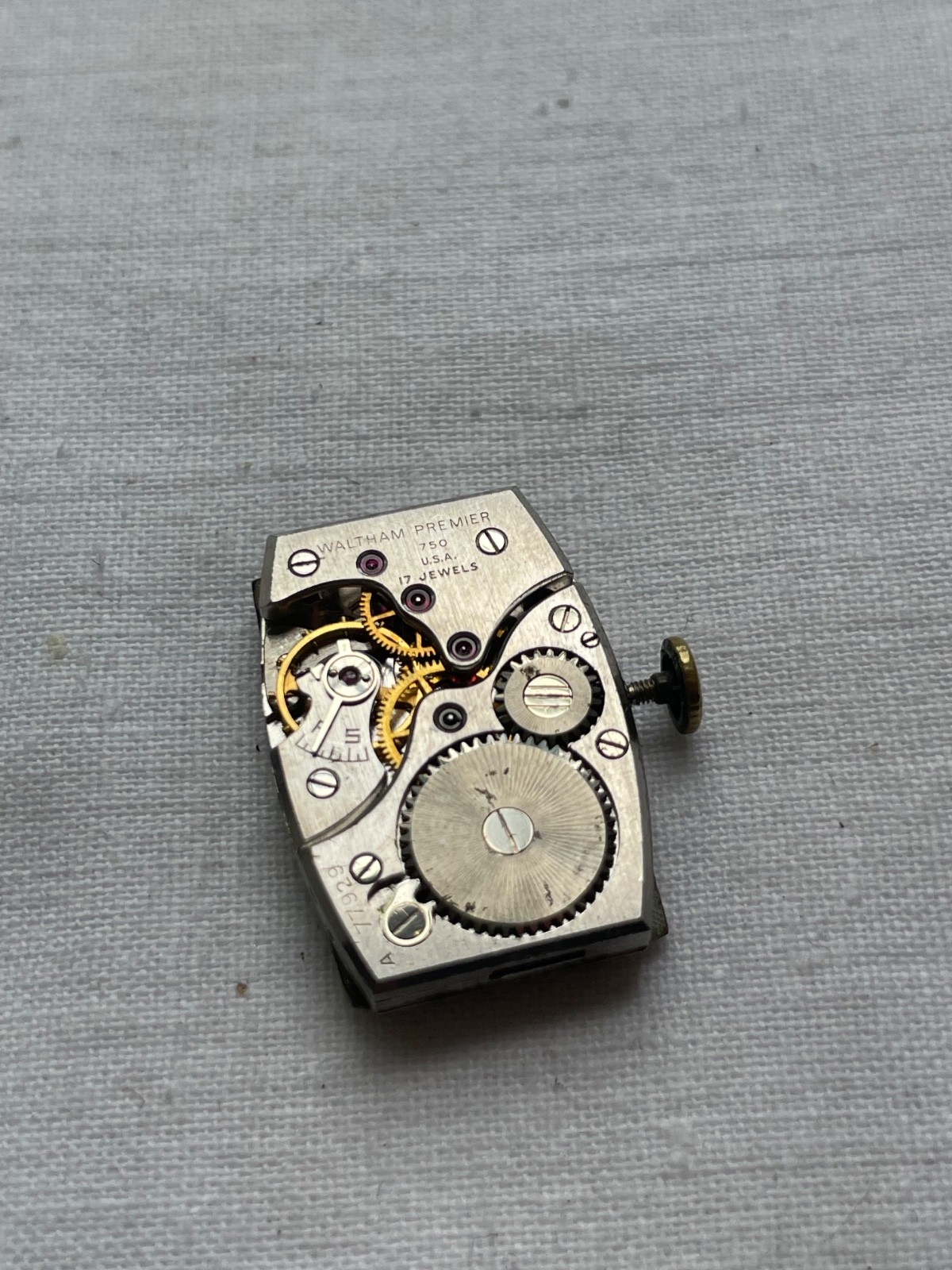 Waltham Premier 750 – movement for mens watch AS IS, lot 2605