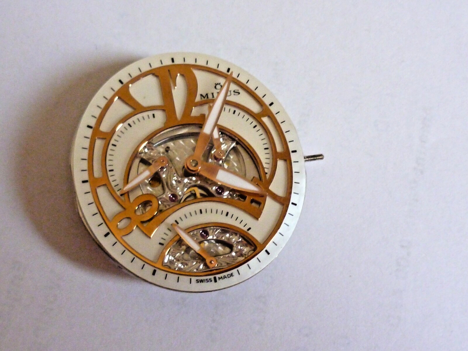 Milus Herios Tri Retrograde ETA 2892 Automatic Watch Movement new condition dial