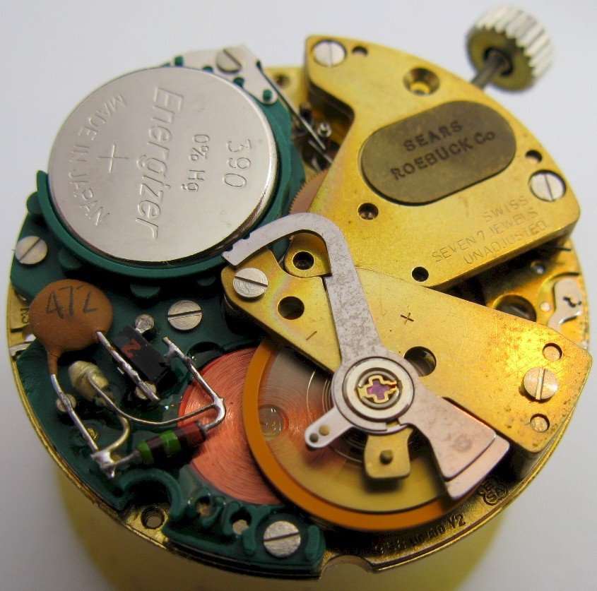 new old stock ESA 9158 day date 3H electric Watch Movement 7 jewels for part …